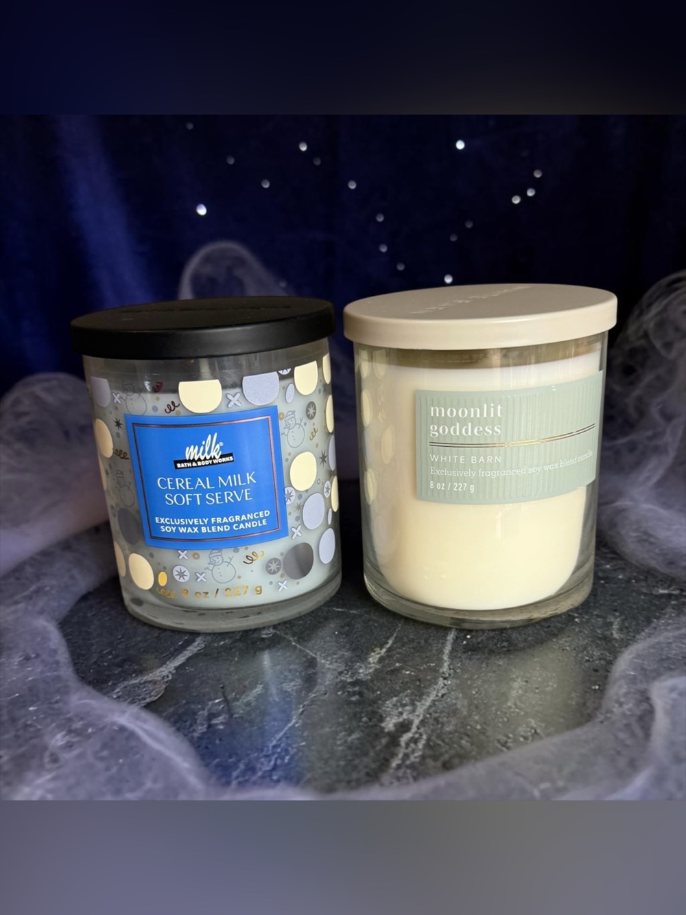 🩷♥️B2G1 FREE♥️BBW♥️Cereal Milk Soft Serve & Moonlit Goddess SGL Wick Candle Duo